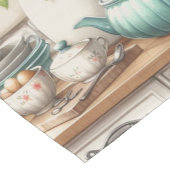 Country Classic Sonnenblumen und Teekanne Kurzer Tischläufer (Ecke)