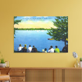 Country Club Aussicht auf Sailboat Regatta am See Leinwanddruck (Insitu (Wohnzimmer))