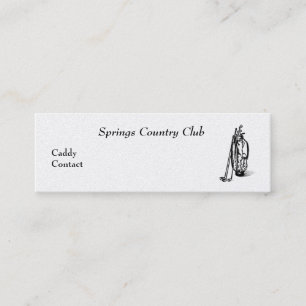 Country Club Caddy Card Mini Visitenkarte