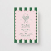 Country Club Court Side Racquet Tennis Birthday Einladung