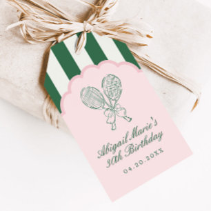 Country Club Courtside Racquet Tennis Favor Geschenkanhänger