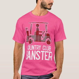 Country Club Gangster Golf Cart Karierte Golfplätz T-Shirt