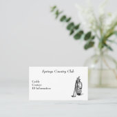 Country Club Golf Caddy Card Visitenkarte (Stehend Vorderseite)