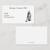 Country Club Golf Caddy Card Visitenkarte (Vorne/Hinten)