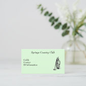 Country Club Golf Caddy Card Visitenkarte (Stehend Vorderseite)