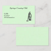Country Club Golf Caddy Card Visitenkarte (Vorne/Hinten)