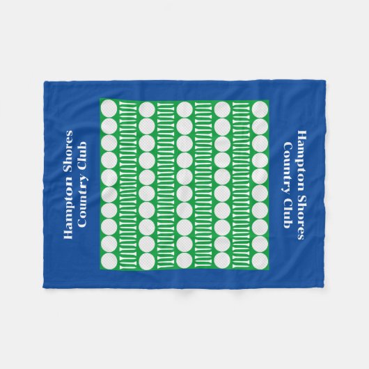 Country Club Golf Cart Blue Fleece Blanka (Vorderseite (Horizontal))