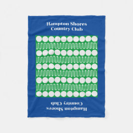 Country Club Golf Cart Blue Fleece Blanka