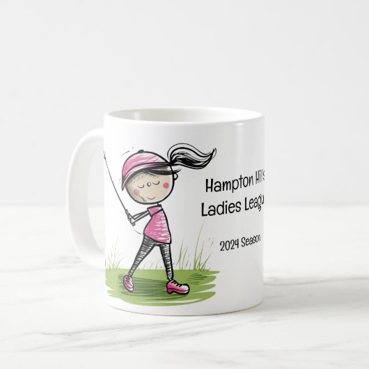 Country Club Ladys Golf Club Kaffeetasse (Vorderseite Links)