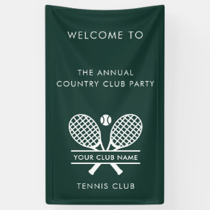 Country Club Name Tennis Mannschaft Veranstaltunge Banner