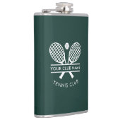 Country Club Name Tennis Team Coach Custom Flachmann (Rechts)