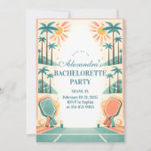 Country Club Pickleball Bachelorette Einladung (Vorderseite)