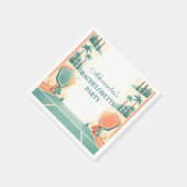 Country Club Pickleball Bachelorette Serviette (Ecke)