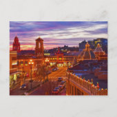 Country Club Plaza Lights, Sunset, Kansas City, MO Postkarte (Vorderseite)