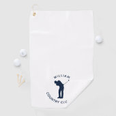 Country Club Spieler Navy Custom Golfhandtuch (Insitu)