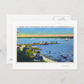 Country Club View of Sailboat Regatta # 2 Postkarte (Vorne/Hinten)