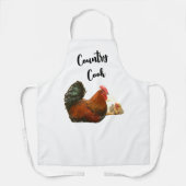 Country Cook Schürze mit Rooster und Huhn (Vorderseite)