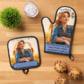 Country Cosy Hay Oven Mitt and Pot Holder Set (Oben Unten)