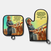 Country Cosy Milking Oven Mitt and Pot Holder Set (Vorderseite)