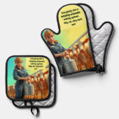 Country Cosy Milking Oven Mitt and Pot Holder Set (Vorderseite/Rückseite)