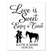 Country Couple Liebe ist süß Gummistempel (Prägung)