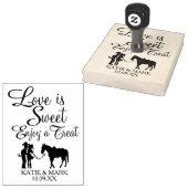 Country Couple Liebe ist süß Gummistempel (Stempel)