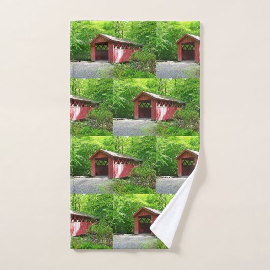 Country Covered Bridge Badhandtuch Set (Handtuch)