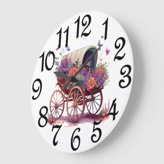 Country Covered Wagon  Große Wanduhr (Winkel)
