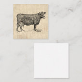 Country Cow Illustriert Art Begleitkarte (Vorne/Hinten)