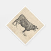 Country Cow Illustriert Art Serviette (Ecke)