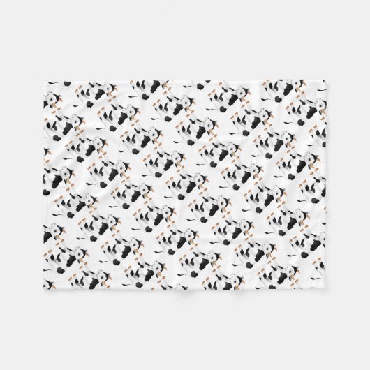 Country Cow Muster Fleece Decke (Vorderseite (Horizontal))