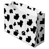 Country Cow Muster große Geschenktasche Geschenktüte (Rückseite Schrägansicht)