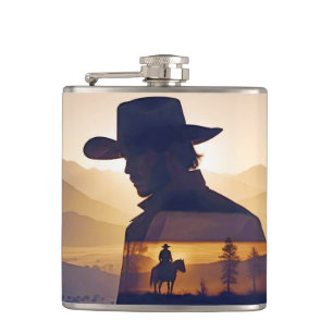 Country Cowboy Adventure Outdoor Nature Escape Flachmann