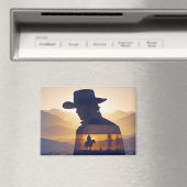 Country Cowboy Adventure Outdoor Nature Escape Magnet (In Situ (Geschirrspüler))