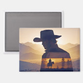 Country Cowboy Adventure Outdoor Nature Escape Magnet (Vorderseite/Rückseite)