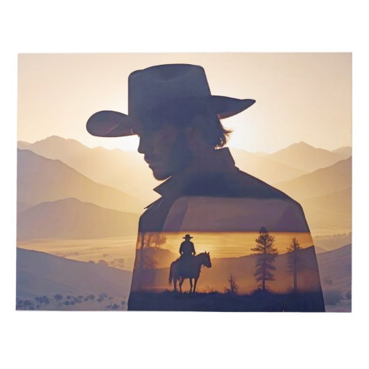Country Cowboy Adventure Outdoor Nature Escape Notizblock (Vorderseite)