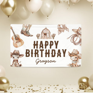 Country Cowboy Alles Gute zum Geburtstag Banner