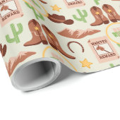 Country Cowboy Boots Stick Horse Wüste Western Geschenkpapier (Rolleneckpunkt)