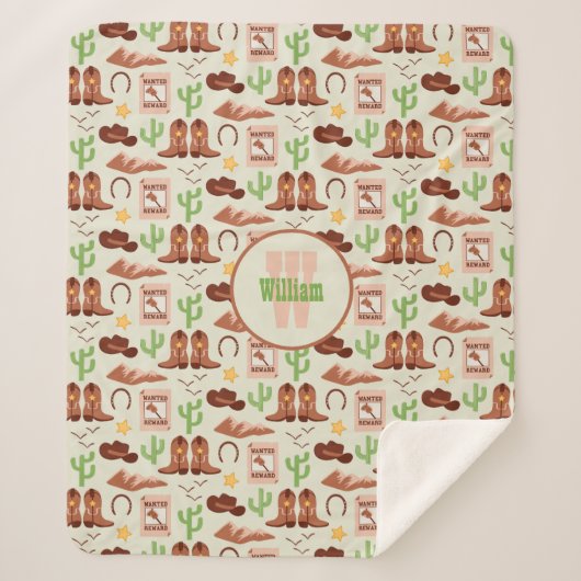 Country Cowboy Boots Stick Horse Wüste Western Sherpadecke (Vorderseite)