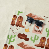 Country Cowboy Boots Stick Horse Wüste Western Strandtuch (Beispiel)