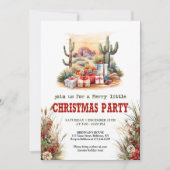 Country Cowboy Christmas Party Invitation Einladung (Vorderseite)