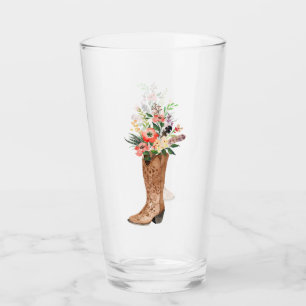 Country Cowboy Cowgirl Boot Wedding Glas