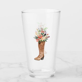 Country Cowboy Cowgirl Boot Wedding Glas