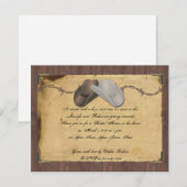 Country Cowboy Hat Barbed Bridal Dusche Einladung (Vorne/Hinten)