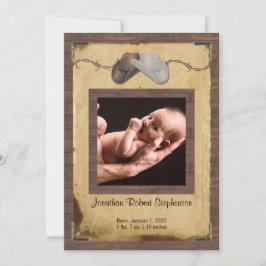 Country Cowboy Hats Foto Baby Ankündigung