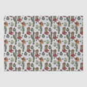 Country Cowboy Howdy Christmas Gray Seidenpapier (Vorderseite)