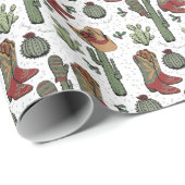 Country Cowboy Howdy Weihnachten Geschenkpapier (Rolleneckpunkt)