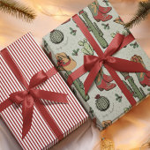Country Cowboy Howdy Weihnachten Geschenkpapier Set