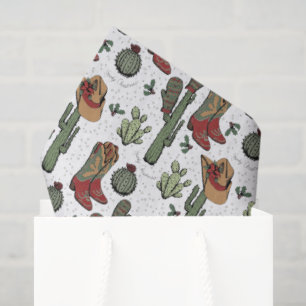 Country Cowboy Howdy Weihnachten Seidenpapier