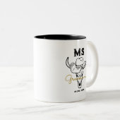 Country Cowboy Personalisierte Trauzeugen Monogram Zweifarbige Tasse (VorderseiteRechts)